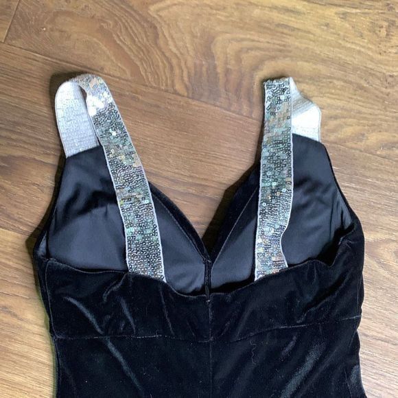 90s black dress. Sexy fairy grunge velour dress.‎ Sweetheart neckline New Years - Picture 5 of 7